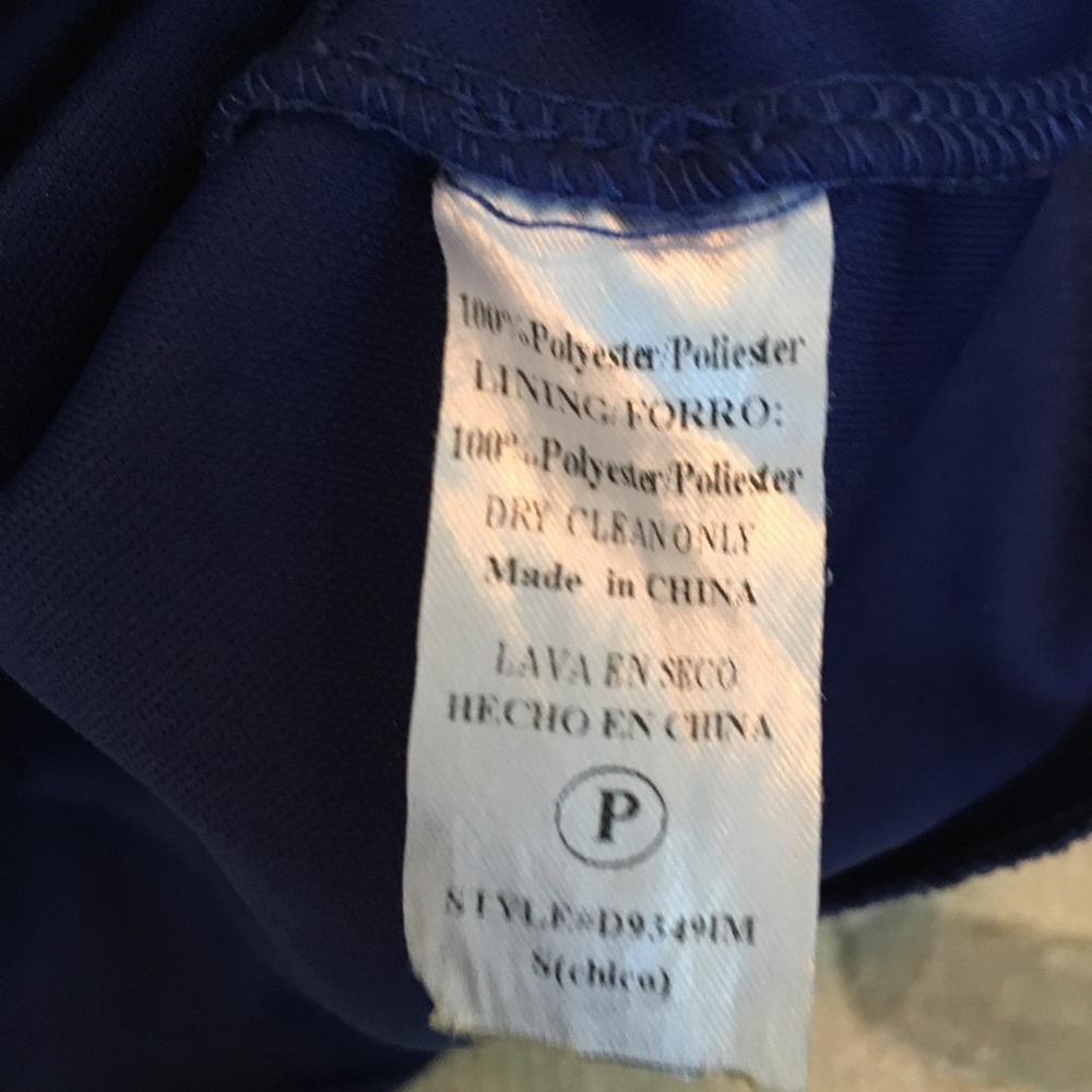 Short Sleeve Embellished Navy Dress - Picture 4 of 5